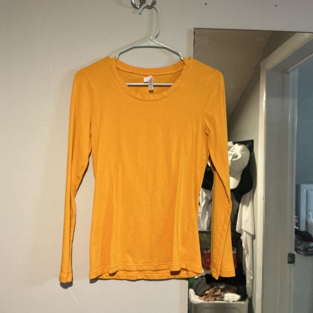 Women's Yellow Long Sleeve Top